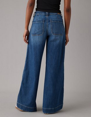 AE AE Dreamy Drape Stretch Baggy Ultra Wide-Leg Super High-Waisted Jean