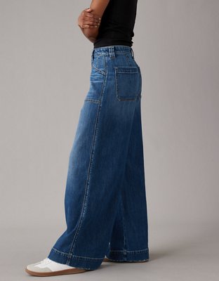 Women Baggy Cargo Jeans Casual Boyfriends Jeans High Waist Denim Pants  Vintage Wide Leg Jeans Streetwear