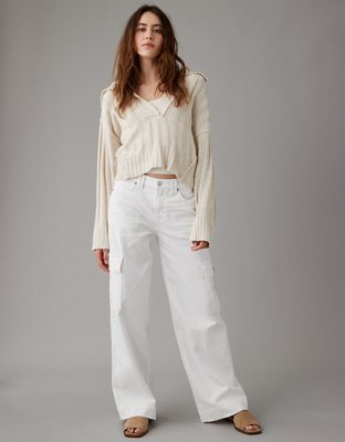 AE Super High-Waisted Baggy Wide-Leg Cargo Jean