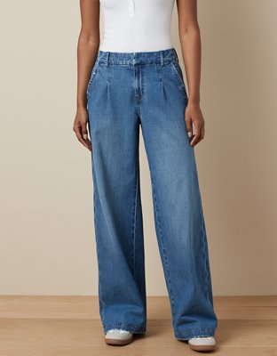 AE Stretch Super High-Waisted Baggy Wide-Leg Trouser Jean