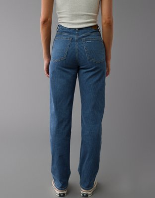 AE Stretch Super High-Waisted Baggy Straight Jean