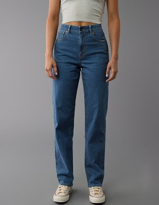 AE Stretch Super High-Waisted Baggy Straight Jean