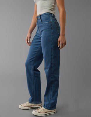 Женские джинсы American Eagle AE Stretch Super High-Waisted Baggy Straight Jean — фото 3