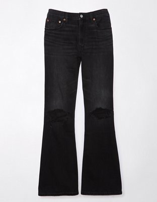 AE Strigid Low-Rise Baggy Flare Ripped Jean