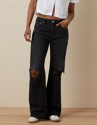 AE Strigid Low-Rise Baggy Flare Ripped Jean