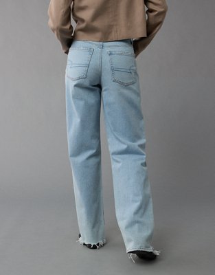 AE Strigid Ripped Super High-Waisted Baggy Straight Jean