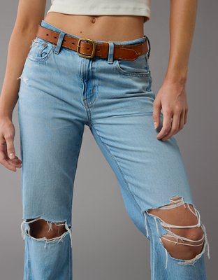 AE Strigid Low-Rise Baggy Flare Ripped Jean