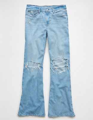 AE Strigid Ripped Low-Rise Baggy Flare Jean