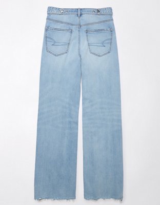 AE Dreamy Drape Stretch Super High-Waisted Baggy Wide-Leg Jean