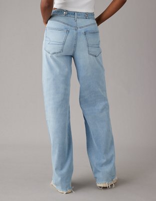 AE Dreamy Drape Stretch Super High-Waisted Baggy Wide-Leg Jean