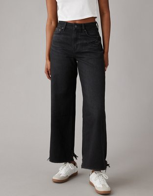 Ripped wide-leg full length jeans – GOEN.J