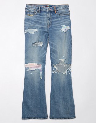 Женские джинсы American Eagle AE Pride Strigid Ripped Low-Rise Baggy Flare Jean — фото 4