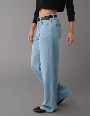 AE Dreamy Drape Stretch Low-Rise Baggy Wide-Leg Jean