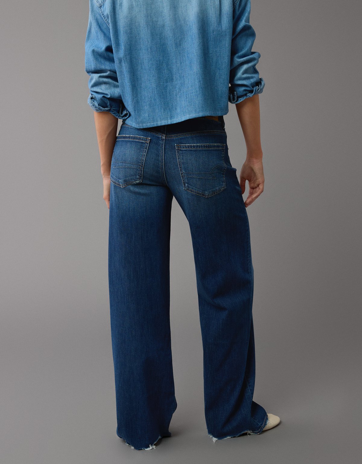 AE Dreamy Drape Stretch Low-Rise Baggy Wide-Leg Jean - image 2