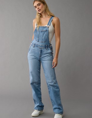 Женские джинсы American Eagle AE Stretch Stovepipe Denim Overall — фото 4