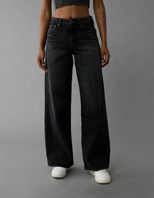 High waisted black wide leg jeans best sale