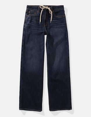 AE Dreamy Drape Wide-Leg Jean Stretch Holgado Cintura Super Alta
