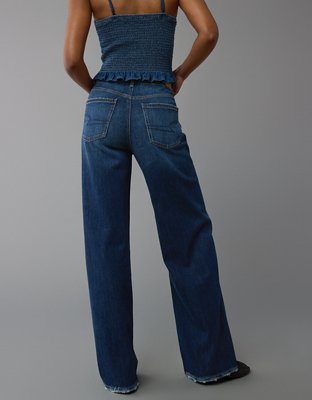 AE Dreamy Drape Stretch Super High-Waisted Baggy Wide-Leg Jean