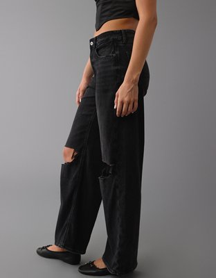 AE Dreamy Drape Stretch Super High-Waisted Baggy Wide-Leg Jean