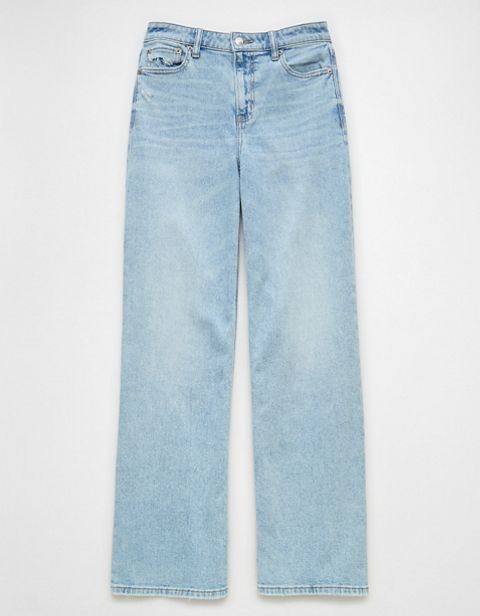 Женские джинсы American Eagle AE Super High-Waisted Baggy Wide-Leg Jean