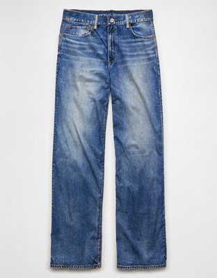 AE x Aerie DBL Take Denim Super High-Waisted Baggy Wide-Leg Pant