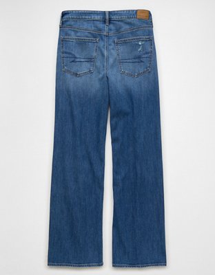 AE Dreamy Drape Stretch Super High-Waisted Baggy Wide-Leg Ripped Jean