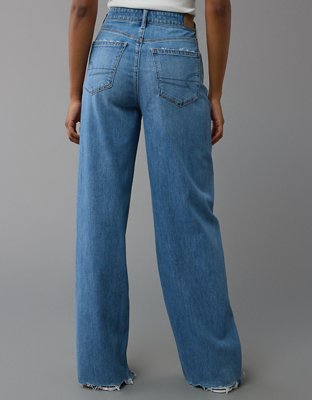 AE Dreamy Drape Stretch Super High-Waisted Baggy Wide-Leg Jean