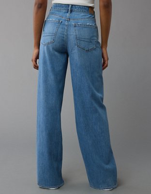 AE Dreamy Drape Stretch Super High-Waisted Baggy Wide-Leg Jean