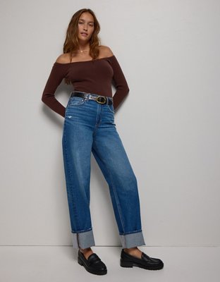 Женские джинсы American Eagle AE Strigid Super High-Waisted Baggy Straight Jean — фото 5