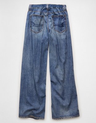 AE Stretch Mid-Rise Baggy Wide-Leg Jean
