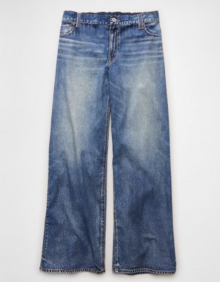 AE Stretch Mid-Rise Baggy Wide-Leg Jean