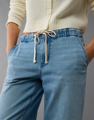 Женские джинсы American Eagle AE Dreamy Drape Cozy Low-Rise Baggy Wide-Leg Jean — фото 5