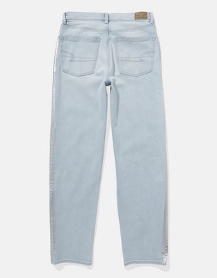 AE Strigid Super High-Waisted Baggy Straight Side Stripe Jean