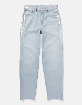 AE Strigid Straight Jean Cintura Super Alta Holgado con Raya Lateral