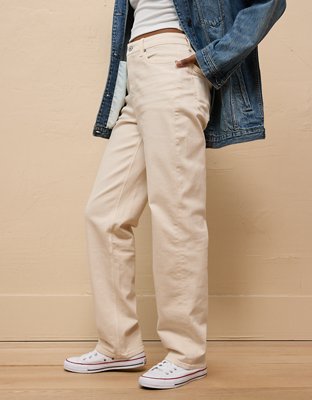 AE Stretch Super High-Waisted Baggy Straight Jean