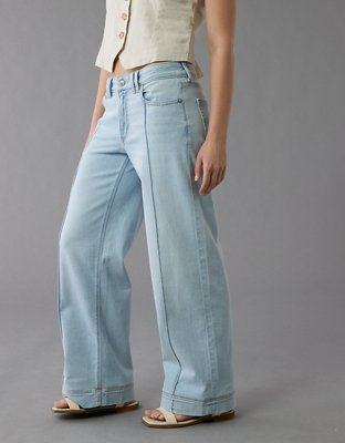 AE Dreamy Drape Stretch Low-Rise Baggy Wide-Leg Jean