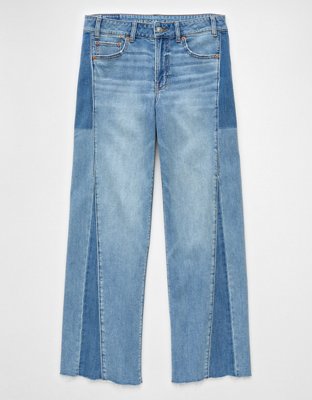 AE Dreamy Drape Stretch Patchwork Low-Rise Baggy Wide-Leg Jean