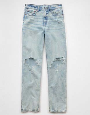 AE Strigid Ripped Super High-Waisted Baggy Straight Jean