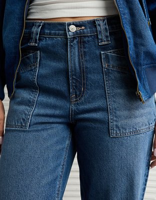 AE Strigid Super High-Waisted Baggy Straight Jean