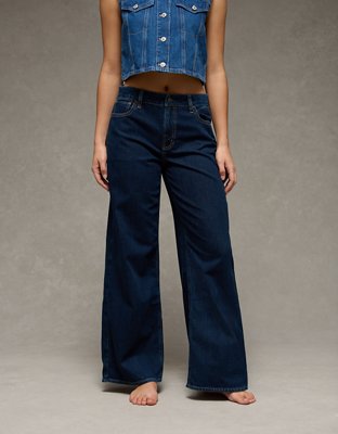 AE Dreamy Drapey Stretch Super High-Waisted Baggy Wide-Leg Jean