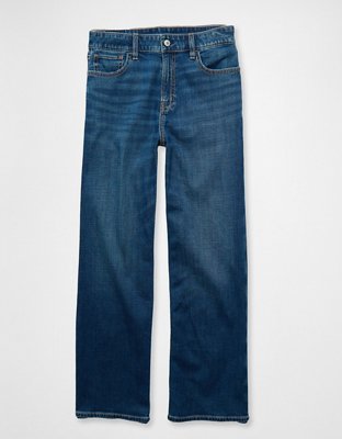 AE Dreamy Drapey Wide-Leg Jean Stretch Holgado Cintura Super Alta