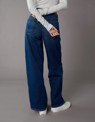 AE Dreamy Drapey Stretch Super High-Waisted Baggy Wide-Leg Jean