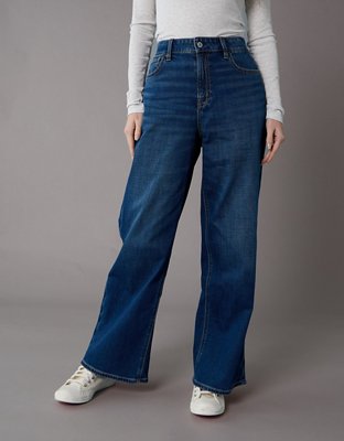 AE Dreamy Drapey Stretch Super High-Waisted Baggy Wide-Leg Jean