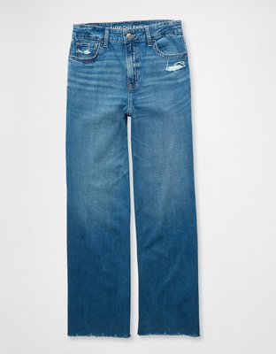 AE Dreamy Drapey Stretch Super High-Waisted Baggy Wide-Leg Jean