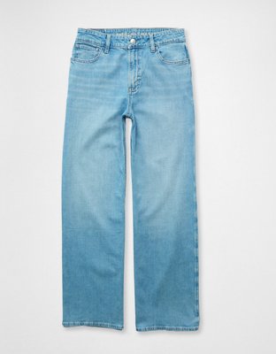 AE Dreamy Stretch Super High-Waisted Wide-Leg Jean Drapeado Holgado
