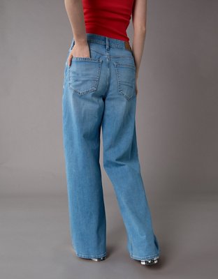 AE Dreamy Drapey Stretch Super High-Waisted Baggy Wide-Leg Jean