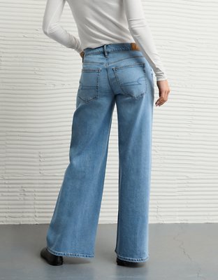AE Stretch Patchwork Low-Rise Ultra Wide-Leg Jean