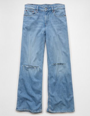 AE Dreamy Drape Stretch Ripped Low-Rise Baggy Wide-Leg Jean