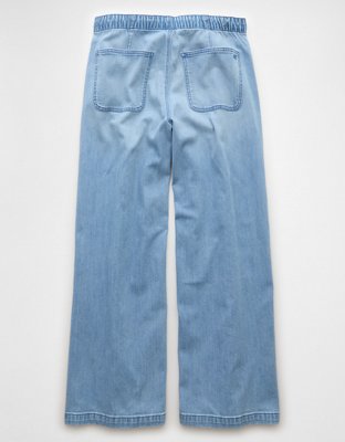 AE Stretch Low-Rise Ultra Wide-Leg Pull-On Jean