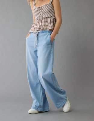 AE Stretch Low-Rise Ultra Wide-Leg Pull-On Jean